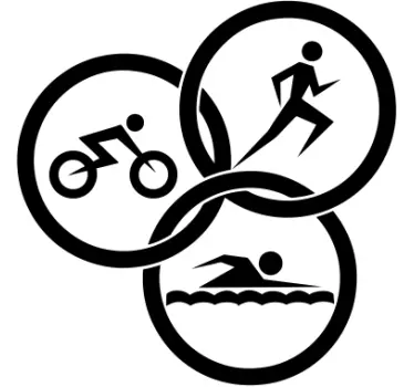Triathlon Icons Sports Sticker - TenStickers