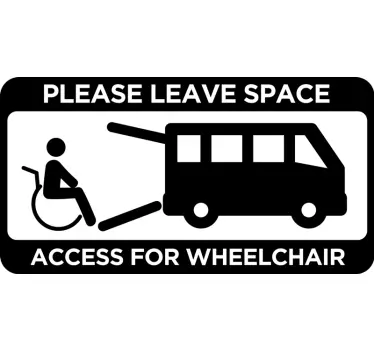 Wheelchair Access Vehicle Sticker - TenStickers