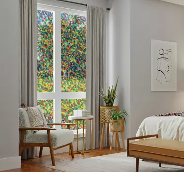 Geometric Translucency window sticker - TenStickers