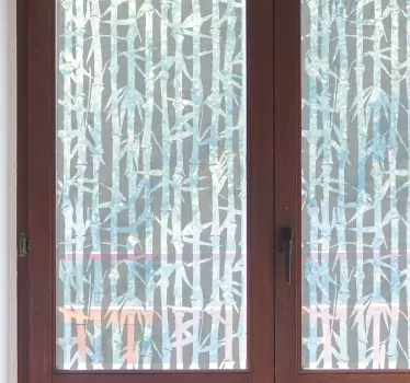 Translucent bamboo window sticker - TenStickers