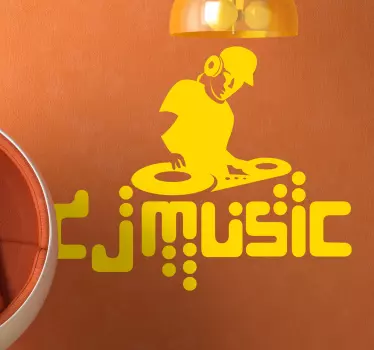 DJ Music Wall Sticker - TenStickers