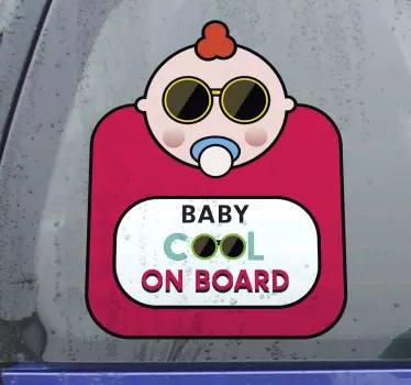 Baby COOL baby in car sticker - TenStickers