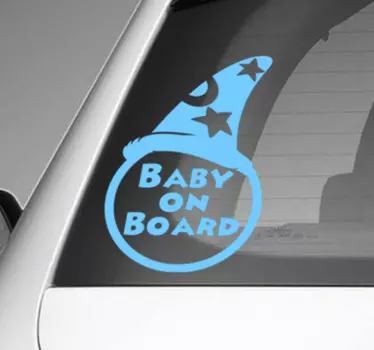 Baby Mickey on Board car sticker - TenStickers