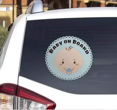 Baby on Board Cartoon Car Decal - TenStickers