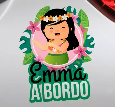 baby in car personalized  sticker - TenStickers