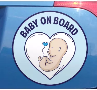 Baby on board sticker heartfelt baby notice - TenStickers