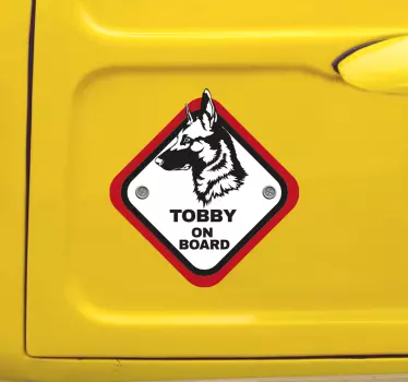 Belgian Shepherd baby in car sticker - TenStickers