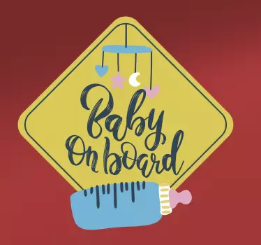 Bottle baby in car sticker - TenStickers