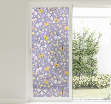 Butterfly three privacy film for window - TenStickers