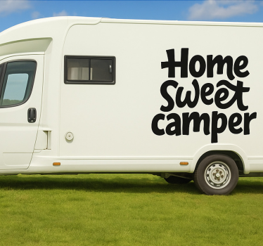 Caravan decal home sweet camper - TenStickers