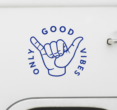 Caravan decal only good vibes - TenStickers