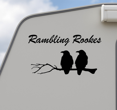 Caravan decal personalized "rambling rookes" - TenStickers