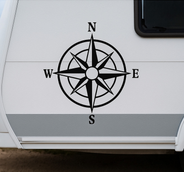 Caravan decal wind rose compass map - TenStickers