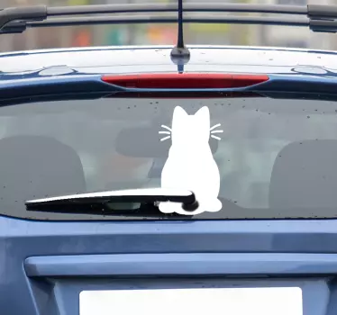 Cat car window vinyl sticker - TenStickers