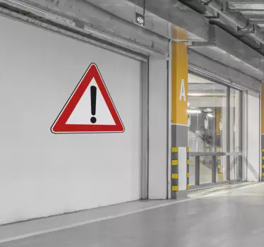 Caution Sign Sticker - TenStickers