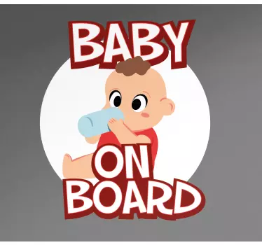 Charming Infant Drinking Baby on board sticker - TenStickers