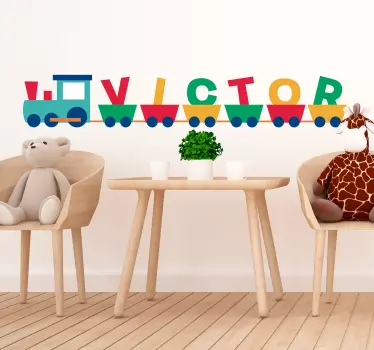 Children´s Train Customisable Sticker - TenStickers