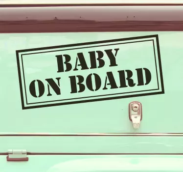 confidential baby in car sticker - TenStickers