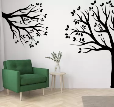 Corner tree wall decal - TenStickers