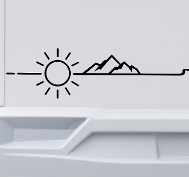"Custom" nature landscape caravan decal - TenStickers