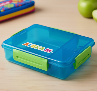 Sticker illustration colorful lunchbox label - TenStickers