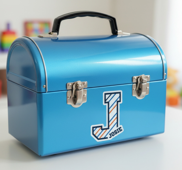 Sticker illustration custom capital letter lunchbox - TenStickers
