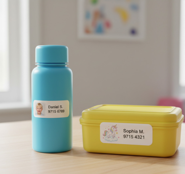Sticker illustration custom kids' gear label - TenStickers