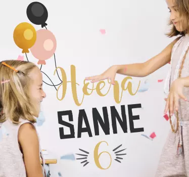 customizable birthday party wall decal - TenStickers