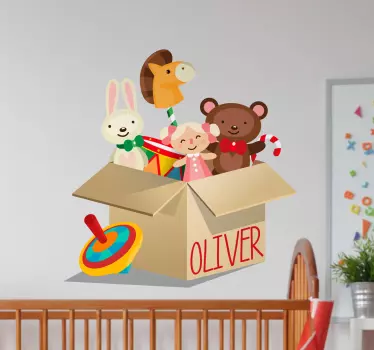 Customizable toy box kids decal - TenStickers