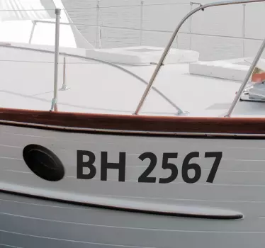 customizable vessel registration nautical decal - TenStickers
