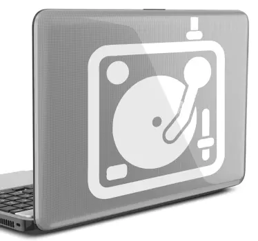 DJ Mixer Laptop Sticker - TenStickers