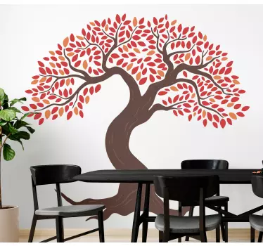 Elegant autumn tree wall sticker - TenStickers