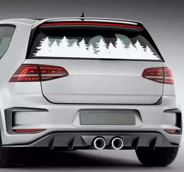 Forest trees car  window decal - TenStickers