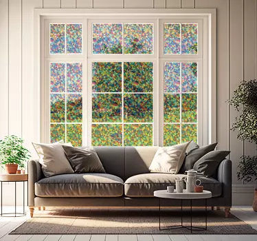 Geometric Translucency window sticker - TenStickers