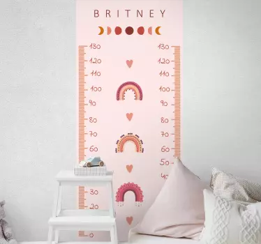 Height chart wall sticker personalized height chart - TenStickers