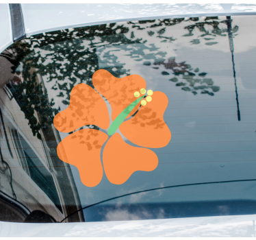 Hibiscus flower car sticker - TenStickers