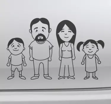 Italian family vehicle caravan decal - TenStickers