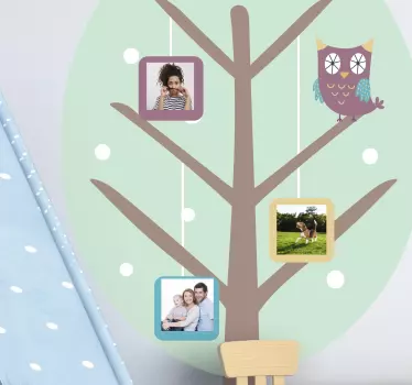 Kids tree with photos tree wall decal - TenStickers