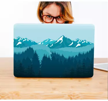 Laptop skin mountain landscape design - TenStickers