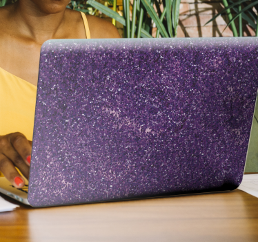 Laptop skin sparkly purple texture - TenStickers