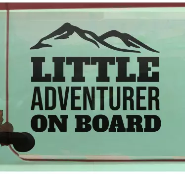 Little adventurer baby on board sticker - TenStickers
