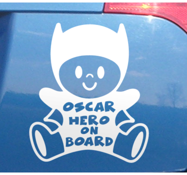 Little baby on board monocolor baby in car sticker - TenStickers