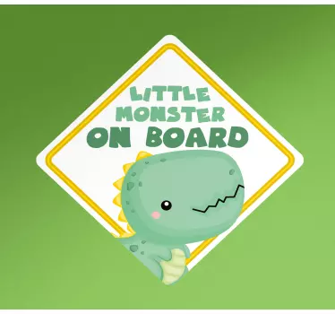 Little monster baby in car sticker - TenStickers