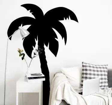 Monocolor palm tree wall decal - TenStickers