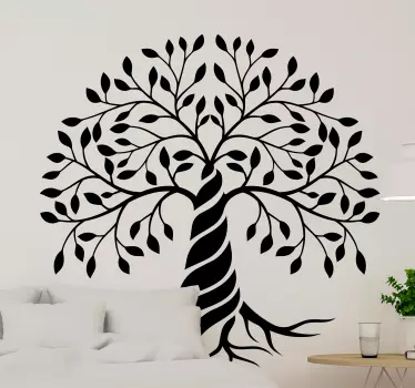 Monocolour tree of life tree wall decal - TenStickers
