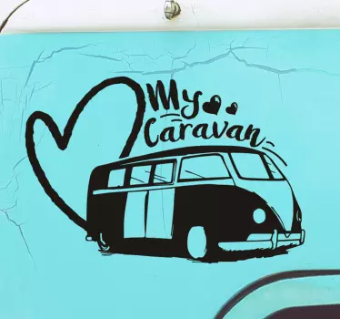 My vehicle caravan decal - TenStickers
