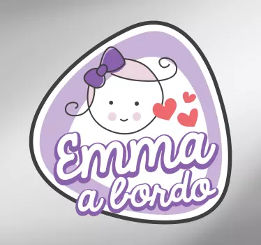 name baby in car decal - TenStickers