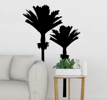 Nikau palms tree wall decal - TenStickers