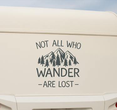 Nomad traveler quote caravan decal - TenStickers