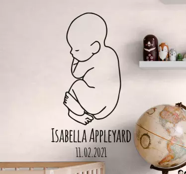 Nursery wall sticker custom baby silhouette - TenStickers